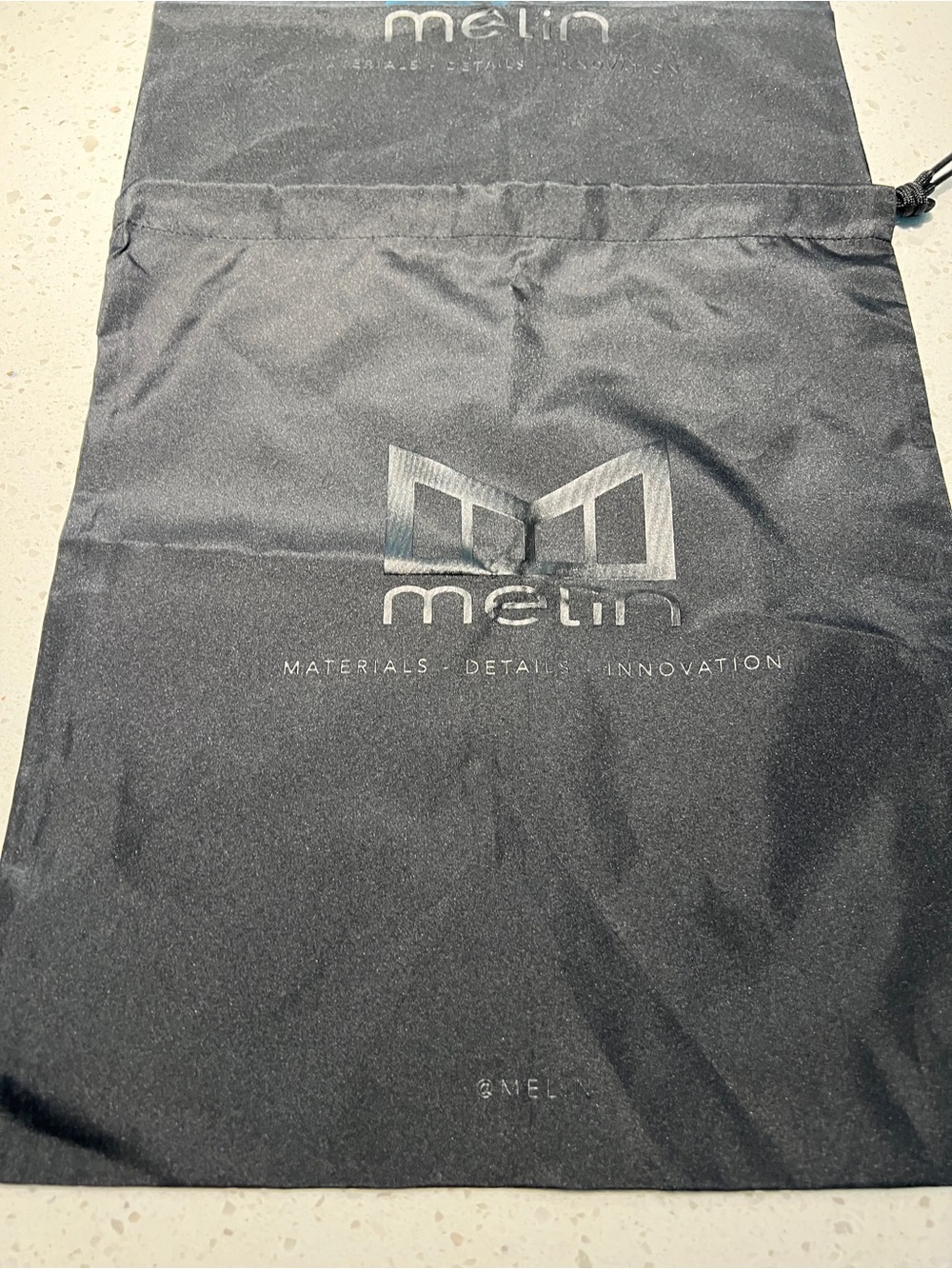(2) Melin Black Drawstring Dust Bag for Hats - Picture 2 of 3